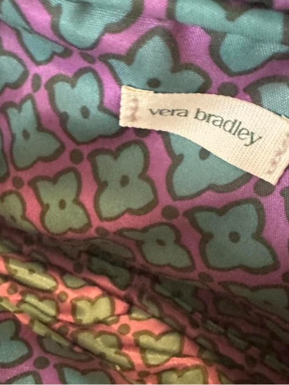 Vera Bradley Quilted Olive Green Belt Bag - Picture 5 of 6